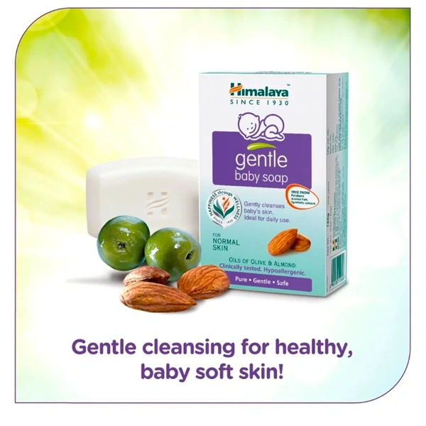 Himalaya Harbal Gentle Baby Soap - 75 gmx 3n soap+ free Powder 50 gm