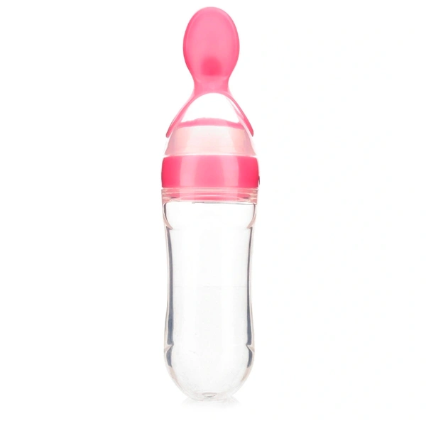 Squeezy Silicone Food Feeder Bottle - Pink