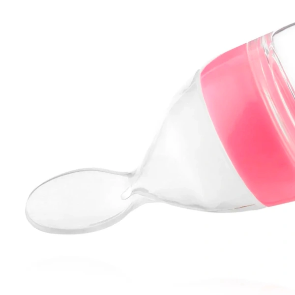 Squeezy Silicone Food Feeder Bottle - Pink
