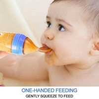 Squeezy Silicone Food Feeder Bottle - Pink