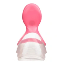 Squeezy Silicone Food Feeder Bottle - Pink