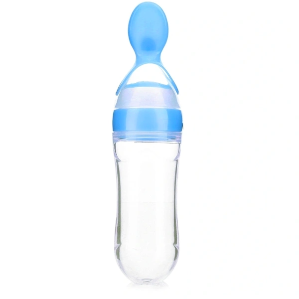 Squeezy Silicone Food Feeder Bottle - blue