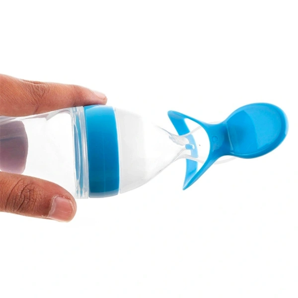 Squeezy Silicone Food Feeder Bottle - blue