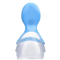 Squeezy Silicone Food Feeder Bottle - blue