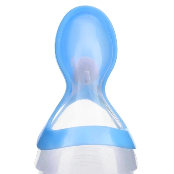 Squeezy Silicone Food Feeder Bottle - blue