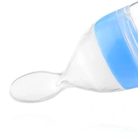 Squeezy Silicone Food Feeder Bottle - blue