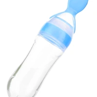 Squeezy Silicone Food Feeder Bottle - blue