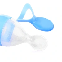 Squeezy Silicone Food Feeder Bottle - blue