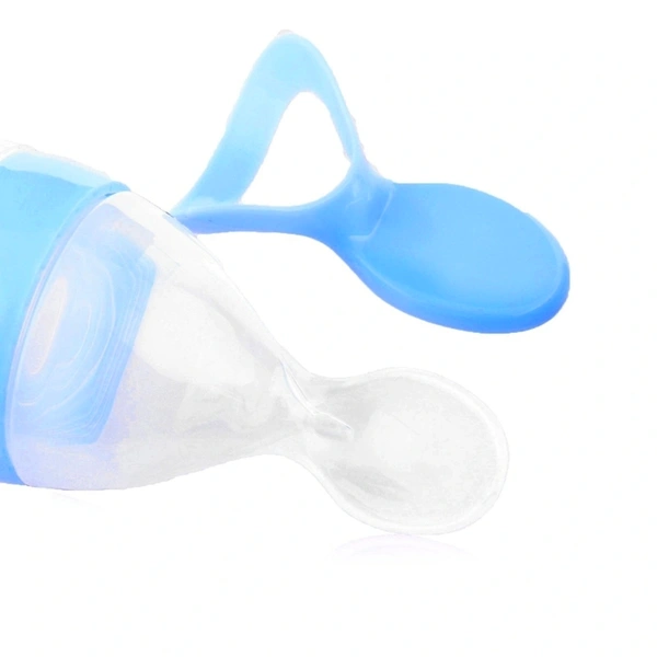 Squeezy Silicone Food Feeder Bottle - blue