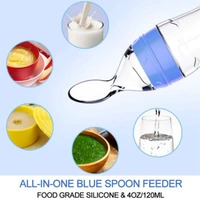 Squeezy Silicone Food Feeder Bottle - blue