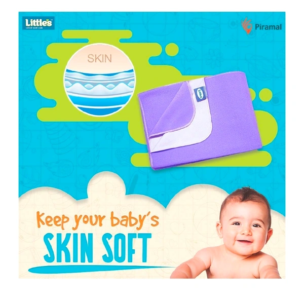 Little's Easy Day Bed Protector Sheet - Purple, Small