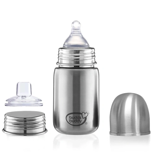 Budds Buddy Premium Stainless Steel 3 In 1Feeding Bottle  - 300 ml