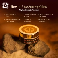 Snowy Glow Night repair brightening cream + 24k Gold Facewash - 
