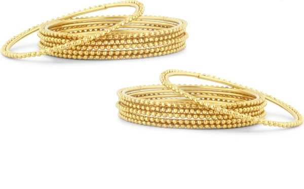 Gold Pleated Bangales