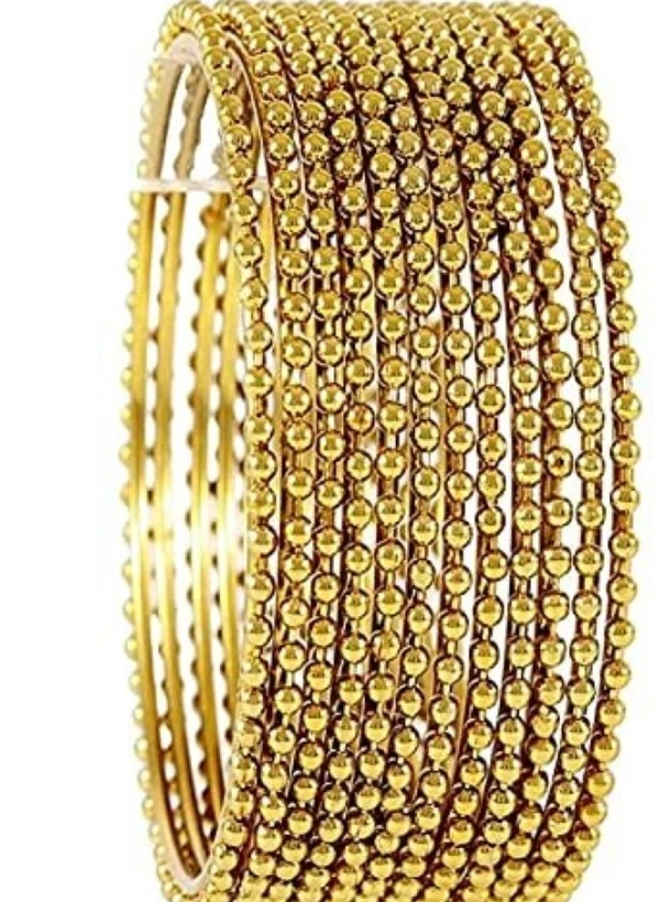 Gold Pleated Bangales