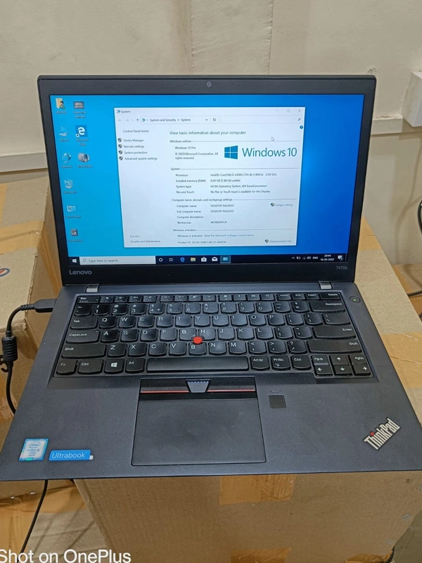 *👇💯% INDIAN 💯%*💻Lenovo T470s model**💻core i5 6th generation**💻8Gb DDR4 Ram**💻256gb m.2**💻 Camera**💻adapter**💻Slimmest & light weight *Excellent Computers_MUMBAI* - Black , 14.0 " Inch