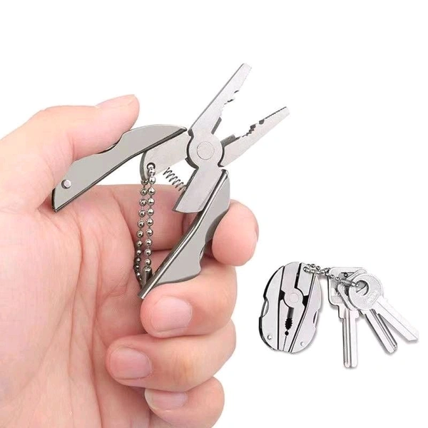 Mini Portable Pocket Plier Keychain Hand Tool Kit, Portability and Functionality with Our Stainless Steel Multifunctional Folding Plier Screwdriver Pocket Tool Set