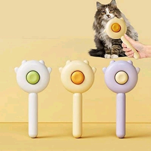 Honey Bee Dog Comb & Cat Comb New Pet Hair Cleaner Brush Cat Grooming Brush with Release Button and Pain Free, Easy to Remove Loose Undercoat, Pet Massaging Tool Suitable For Dog
