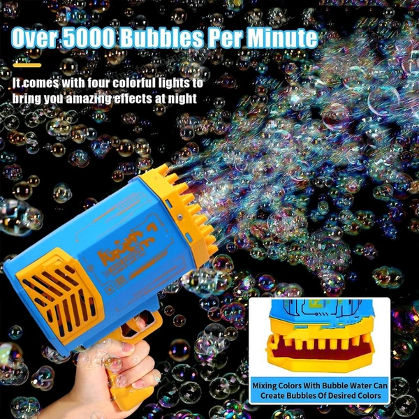 69 Holes Big Rechargeable Powerful Machine Bubble Gun Toys for Kids Adults, Bubble Makers, Big Rocket Boom Bubble Blower Best Gifts
