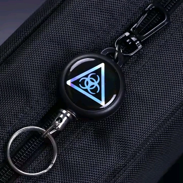 Safety Anti-Lost Retractable Key Chain, Steel Wire for Keys, ID Cards, Badge Holders, Keychains, Outdoor Camping Steel Rope Burglar Keychain Stalker Soft Shell Retractable Key Chain