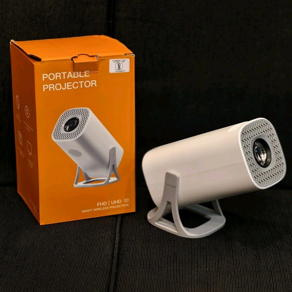 Mini Smart Android Projector With FHD Display | Built-in OS | Wireless Screen Mirroring | Ultra Portable Design