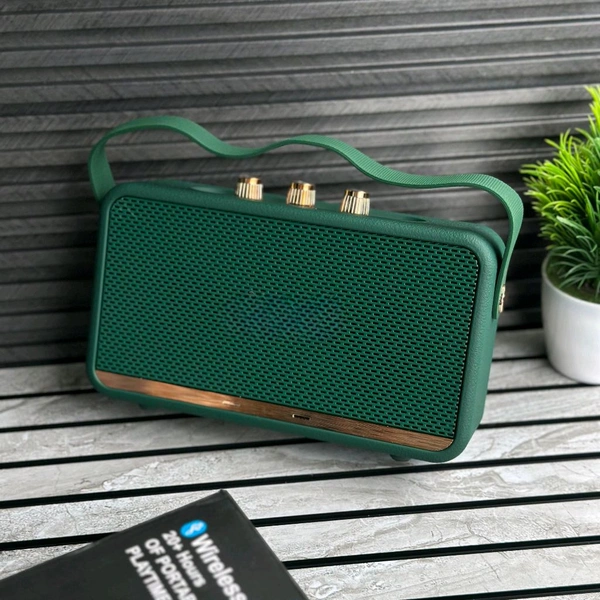 New Stockwell 3 Wireless Bluetooth Speaker | Dolby Sound | USB Playback | Carbon Texture Body | Type-C Charging | Portable Handle | Long Battery Backup