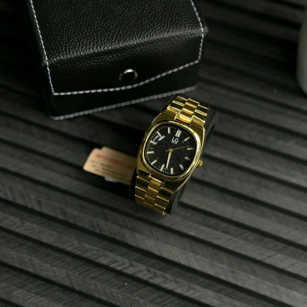 LG Gold Budget Analog Quartz Watch – Premium Style at a Budget Price
