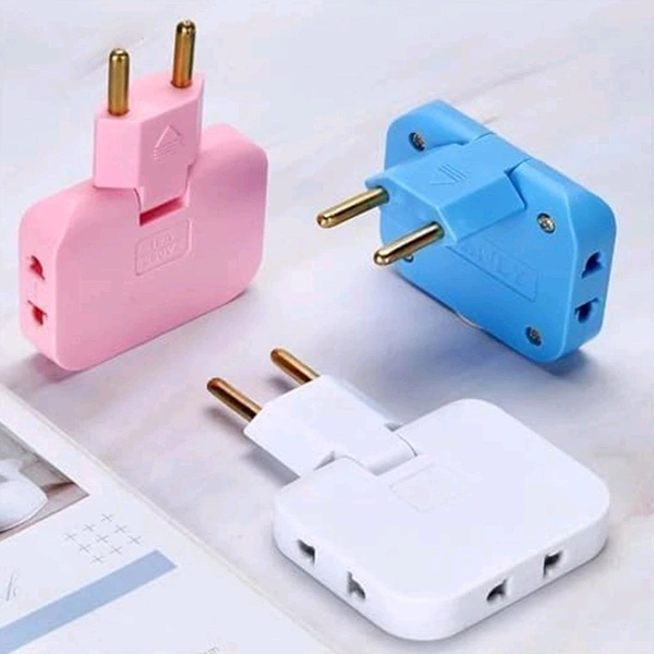 3 in 1 Adapter | Universal Adapter | Mini Slim Wireless Outlet Adapter | Multi Foldable Adapter Plug | Foldable Plug Socket and 180 Degree Extension Plug Rotating and Foldable Wall Plug