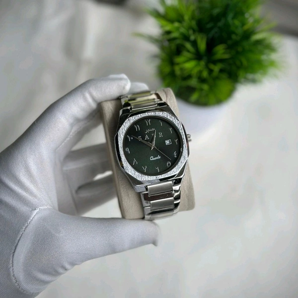 Arabic Numeral Dial Men's Watch – Quartz Movement, Date Display – Classic & Minimal Wristwatch for Daily & Formal Wear