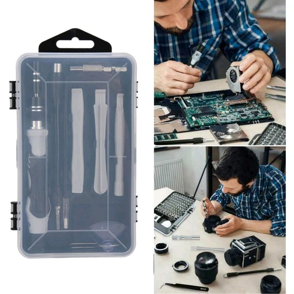 117 Pcs Set Screwdriver Electronic Repair Tool Kit, Magnetic Bit Micro Screwdriver Set Phone Repair Tool Kit Electronics Precision for Computer, Laptop, Mobile, PC, Tablet, Game Console