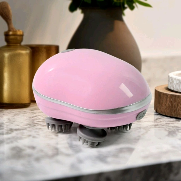 Smart Electric Scalp Massager, Handheld Electric Pet Massager Massage Tool with 4 Massage Heads