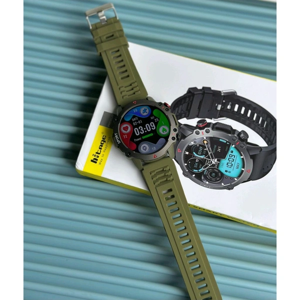 HITAGE SW-2852 Smartwatch | Always-On Display | Bluetooth Calling | Premium Metal Body | Fitness Tracker | Social Notifications