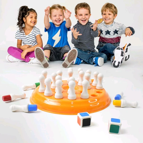 Brain Teaser Memory Chess Game | Perfect Mind Game for Kids, Adult, Boys Girls | Age 3+ Years Players Game | 24pcs Colorful Pegs (1 Set)