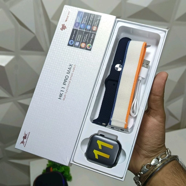 Wearfit HK11 Pro Max Smartwatch – 1.9" HD Display | Bluetooth Calling | Fitness & Style Combo