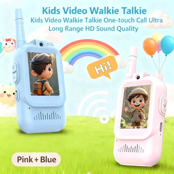 Kids Video Walkie Talkie Set | Real-Time Video & Voice | Rechargeable | Fun Outdoor Play Toy (2 pcs)