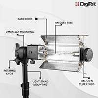 DIGITEK® Heavy-Duty Porta Kit (250cm In Height) With Pair Of Light Stands, Porta Lights Pair Of Umbrellas And Carry Bag For Studio Setup (Porta Kit 9FT L)
