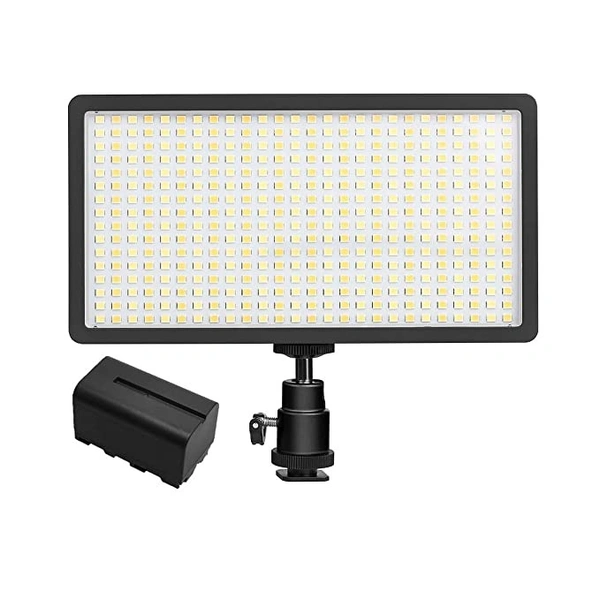 DIGITEK® LED D416 Professional Video Light & NP-750 Li-Ion Battery With Micro USB Charging | Dimmable 3200k -5600k | Compatible With Tripods, Monopods, Cameras, Table Stand & Camcorder | For YouTube Video , Product Photography, Makeup Shoot And More (LED D416 COMBO)