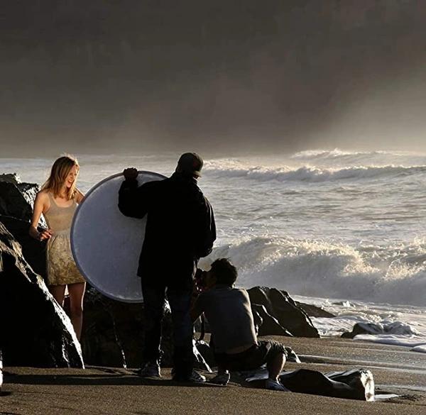 Powerpak 5-In-1 Collapsible Photo Light Reflector 42" (110 Cm) - 110 x 110 x 5.6 Centimeters, Multi Color