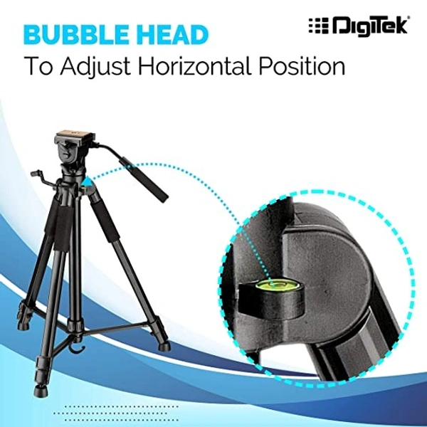 DIGITEK® (DTR 690 VD PRO) (208 Cm) Lightweight Tripod (Maximum Load Up To 3kgs), 6.85 Feet Tall Digital SLR & Video Cameras, Made Aluminium Material - DTR 690 VD PRO