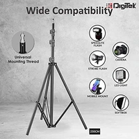 DIGITEK® (DLS-9FT) Lightweight & Portable Aluminum Alloy Light Stand For Ring Light, Reflector, Flash Units, Diffuser, Portrait, Softbox, Studio Lighting & More Ideal For Outdoor & Indoor Shoots - DLS-9FEET