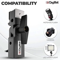 Digitek Heavy Duty Metal Umbrella Clamp With Hotshoes Mount (DMUC-001)