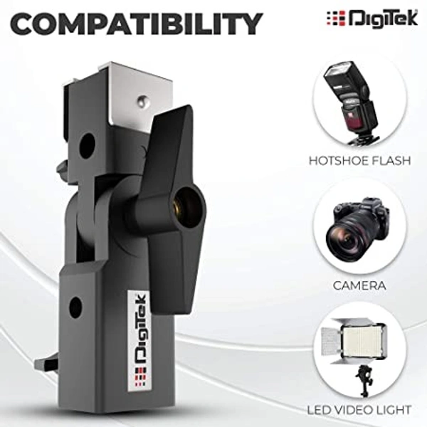 Digitek Heavy Duty Metal Umbrella Clamp With Hotshoes Mount (DMUC-001)