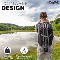 DIGITEK® (DTR-500BH) (152 Cm) Professional Aluminum Tripod Cum Monopod, With Swivel Pan Head, Maximum Operating Height : 1510 Mm, Maximum Load Upto: 7kgs (Black) - 152 Cm