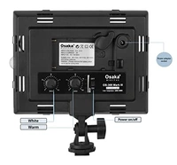 Osaka Bi-Color Dimmable LED Video Light OS 300 Mark III with Battery and Charger for All DSLR and Video Cameras and YouTube Video Shooting - 1.1 LED300-BATT750-CHRGR