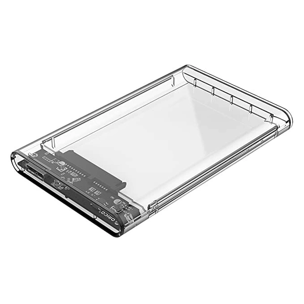 Orico 2.5 inch SSD Sata Hard Disk External Portable Case Cover USB3.0, 2139U3-CR (Transparent) - Transparent