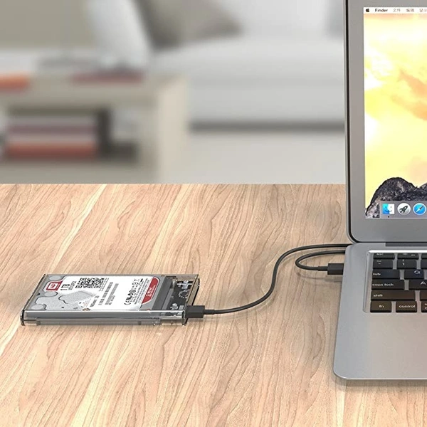 Orico 2.5 inch SSD Sata Hard Disk External Portable Case Cover USB3.0, 2139U3-CR (Transparent) - Transparent