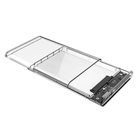 Orico 2.5 inch SSD Sata Hard Disk External Portable Case Cover USB3.0, 2139U3-CR (Transparent) - Transparent