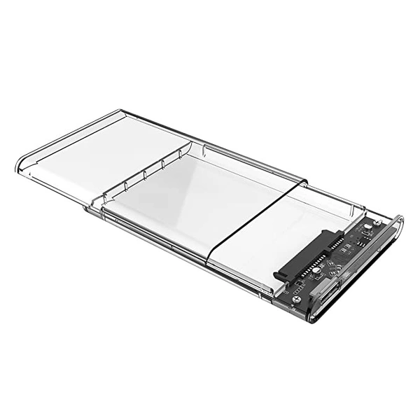 Orico 2.5 inch SSD Sata Hard Disk External Portable Case Cover USB3.0, 2139U3-CR (Transparent) - Transparent