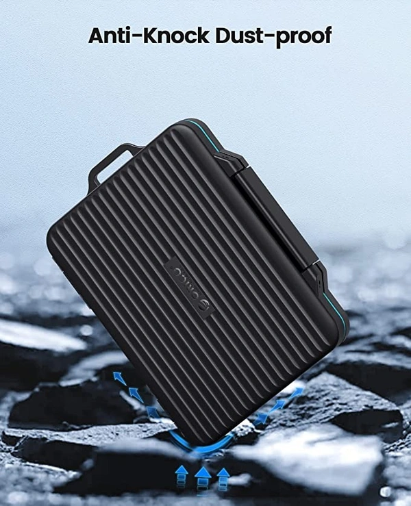 ORICO SD Card Case Holder, 24 Slots Professional Water-Resistant Anti-Shock Holder for 12TF Card and 12 SD Card Protector Storage with Carabiner and Label