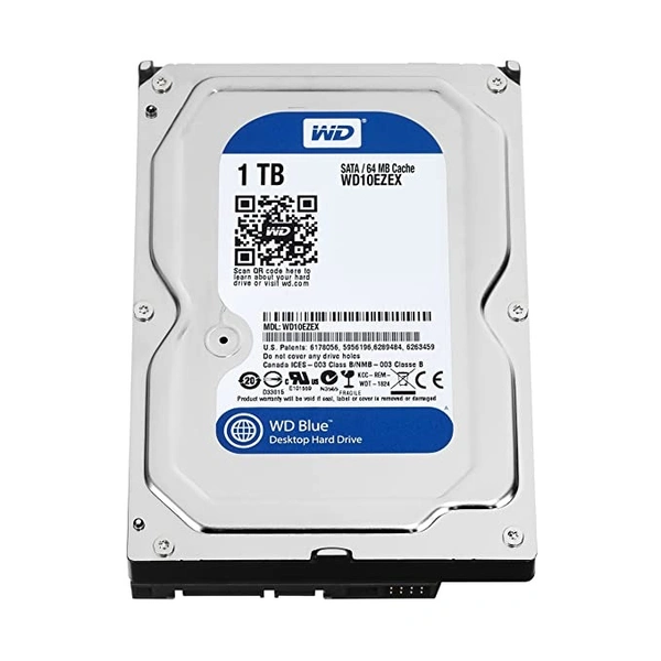 Western Digital(WD) BLUE Deskptop 1TB( 1Terabyte) 3.5"Hard Disk Drive,7200RPM, SATA3 ( 6.0GB/s), 64MB Cache - 1 TB